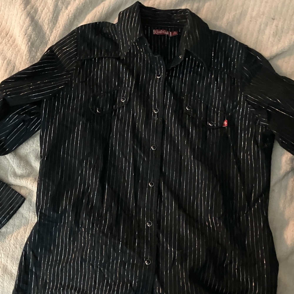 Cruel Girl Black and White Striped Shirt